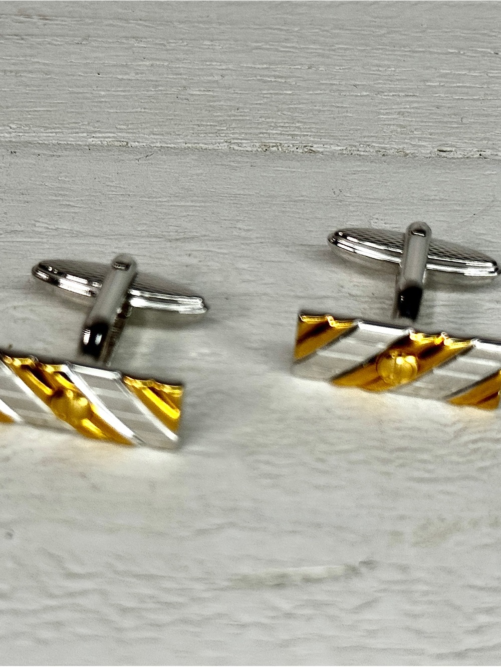 Alfred Dunhill Vintage Gold & Silver Tone Cufflinks | Luxury Formal Accessories